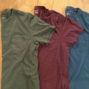 SOLD!!!! Bundle of 3! J Crew Men’s Slim-Washed T shirts. Medium. EUC.